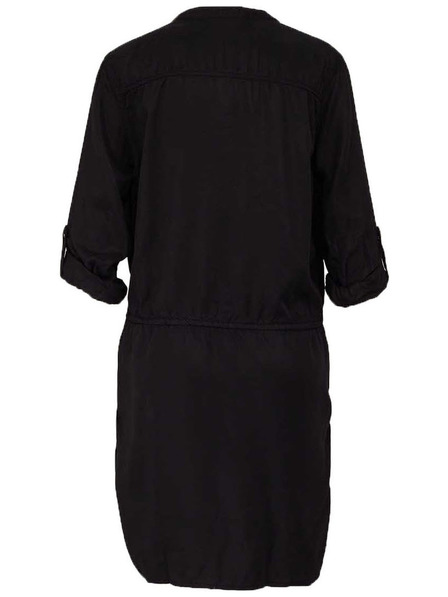 CAMAIEU Čierne košeľové šaty so zaväzovaním