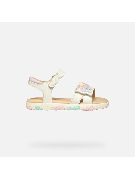Geox Biele dievčenské sandále Geox Sandal Haiti