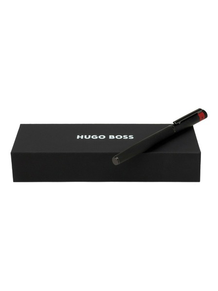 Hugo Boss HUGO BOSS Plniacie pero Loop s jemným diamantovým vzором a v čiernej farbe HSW3672A
