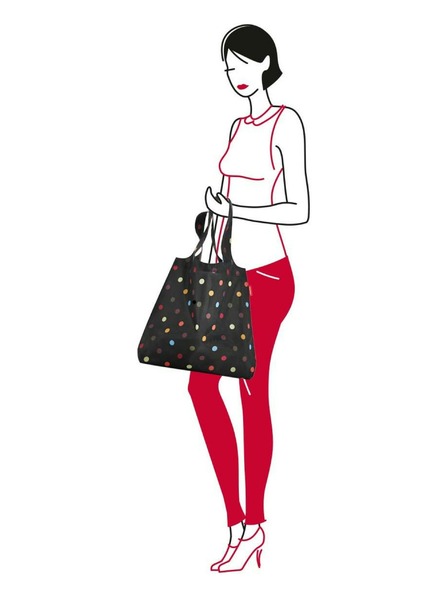Reisenthel Čierna bodkovaná nákupná taška Reisenthel Mini Maxi Shopper