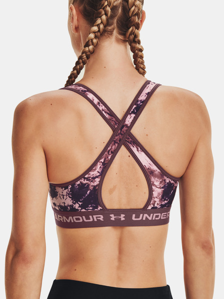 Under Armour Dámska podprsenka Under Armour Crossback Mid Print