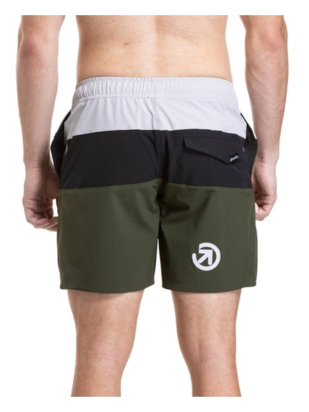 Meatfly Meatfly pánske plavky Keith Boardshorts 17" Olive / Black / Quiet Gray