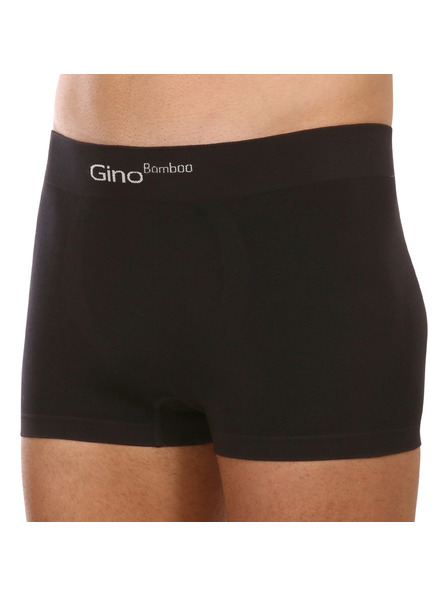 gino Pánske boxerky Gino bambusové bezšvové čierne