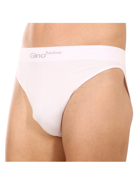 gino Pánske slipy Gino bambusové biele