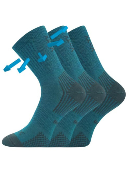 VoXX Sada troch - detské ponožky Voxx merino zelené