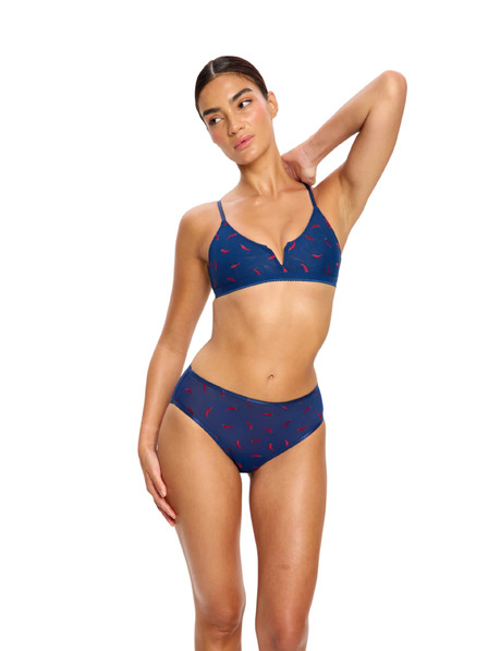 Modibodi Podprsenka Modibodi Intimates V Day V-Bralette Navy Chilli