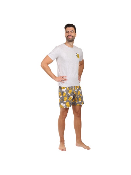 Lonka Pánske pyžamo Lonka viacfarebné (Koffing veľké pivo/tlač)