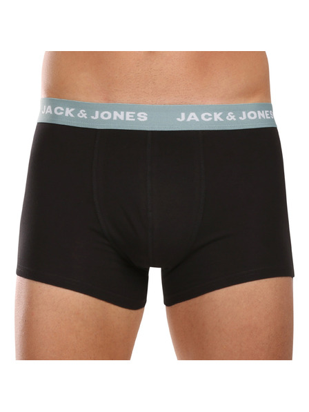 Jack & Jones Sada siedmich - pánske boxerky Jack and Jones čierne
