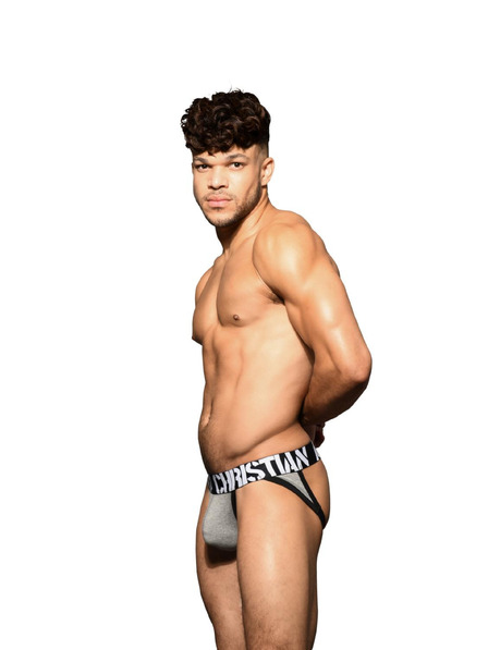 Andrew Christian Pánske jocksy Andrew Christian sivé DOORBUSTER!