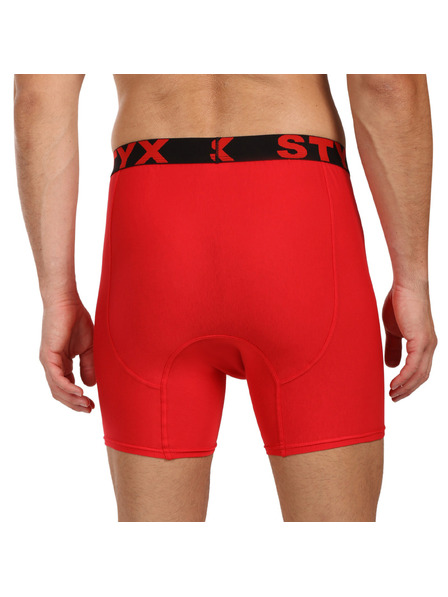 Styx Pánske boxerky Styx long športová guma červené