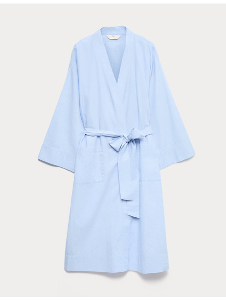 Marks & Spencer Prikrývka z materiálu chambray z čistej bavlny Marks & Spencer modrá