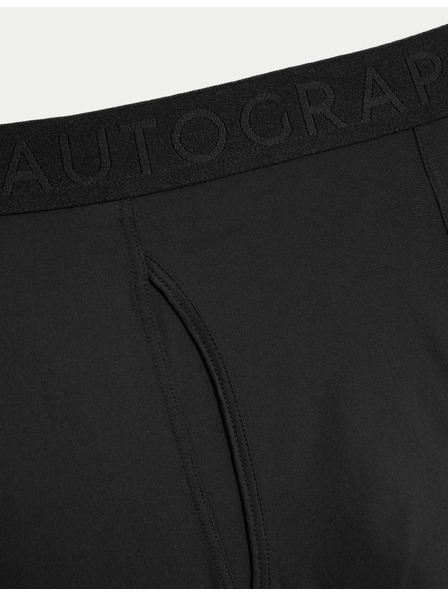 Marks & Spencer Pruhované trenýrky Microskin, sada 5 ks Marks & Spencer čierna
