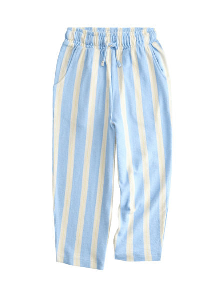 Marks & Spencer Pruhované nohavice z čistej bavlny (2–10 rokov) Marks & Spencer modrá