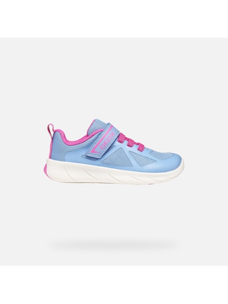 Geox Svetlomodré dievčenské tenisky Geox Foot-run