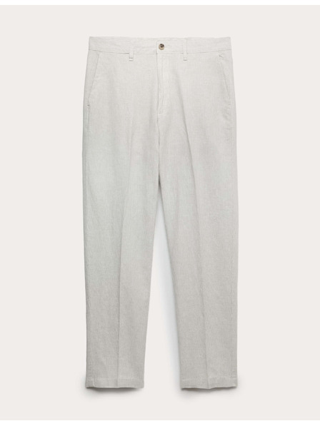 Marks & Spencer Chino nohavice zo zmesi ľanu, normálny strih Marks & Spencer sivá