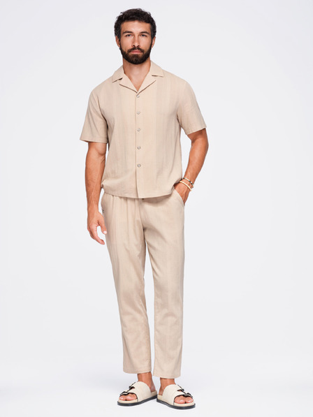 Ombre Clothing Nohavice OM-PACP-0312 – kávové Ombre Clothing