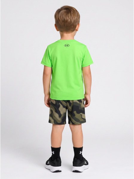 Under Armour Chlapčenský set Under Armour UA TECH PRINTED SS SHORT SET-GRN