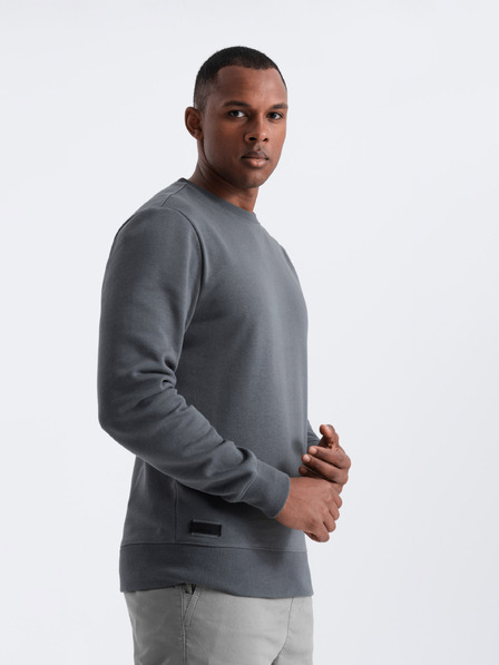Ombre Clothing Pánska bavlnená mikina BASIC Ombre Clothing
