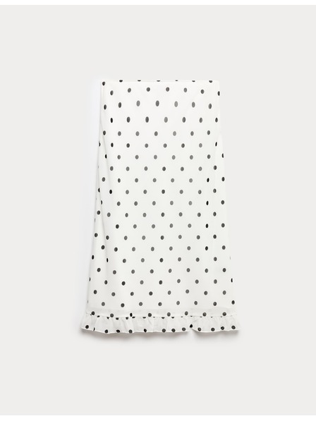 Marks & Spencer Bodkovaná strečová sukňa po kolená Marks & Spencer krémová
