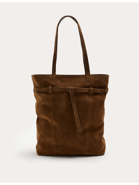 Marks & Spencer Semišová taška tote s páskom Marks & Spencer hnedá