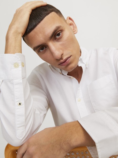 Jack & Jones Pánska košeľa JJEoxford biela