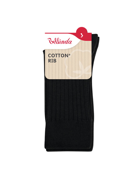 Bellinda COTTON RIB SOCKS - Dámske bavlnené ponožky - čierna
