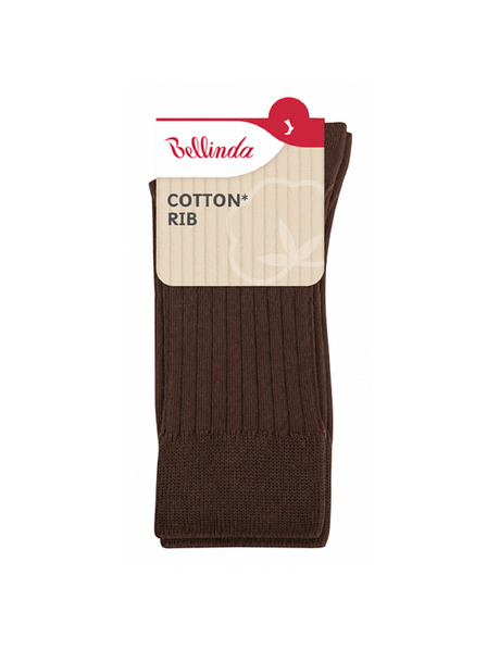 Bellinda COTTON RIB SOCKS - Dámske bavlnené ponožky - hnedá