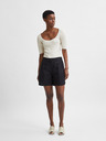 Selected Femme Krémové rebrované tričko Selected Femme Mace