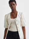 Selected Femme Krémové rebrované tričko Selected Femme Mace