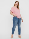 Vero Moda Curve Ružová blúzka VERO MODA CURVE Ellen