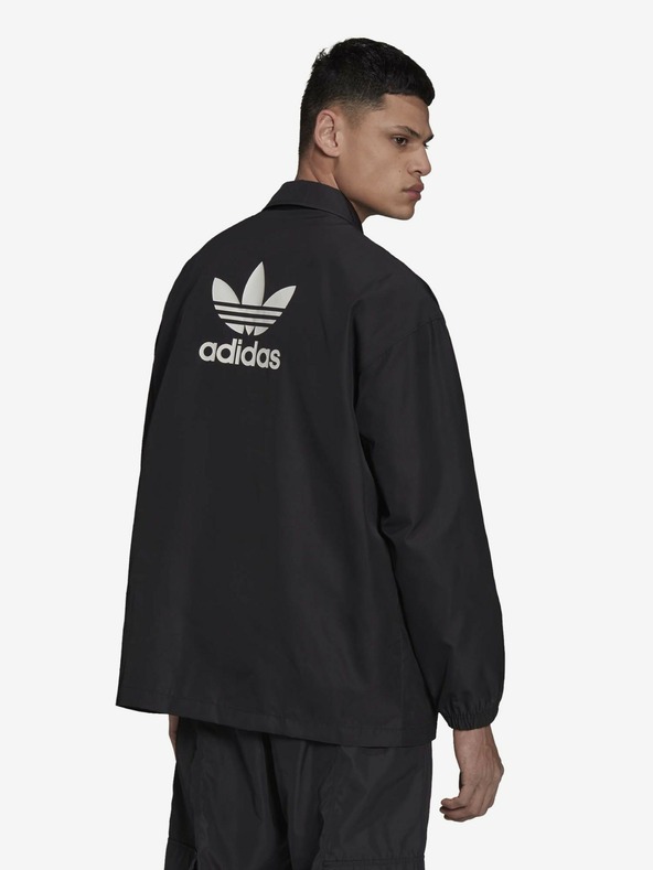 adidas Originals Čierna pánska košeľová ľahká bunda adidas Originals Coach Jacket