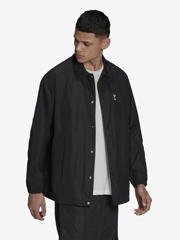 adidas Originals Čierna pánska košeľová ľahká bunda adidas Originals Coach Jacket