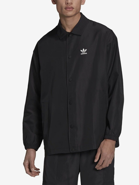 adidas Originals Čierna pánska košeľová ľahká bunda adidas Originals Coach Jacket