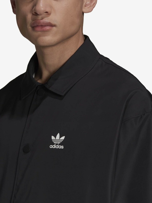 adidas Originals Čierna pánska košeľová ľahká bunda adidas Originals Coach Jacket