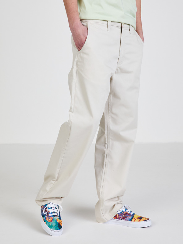 Vans Krémové pánske nohavice VANS Chino