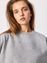 Pepe Jeans Svetlošedá dámska mikina s ozdobnými detailmi Pepe Jeans Debbie