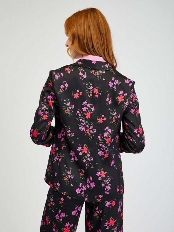 Orsay Čierne dámske sako ORSAY s kvetinovým vzorom