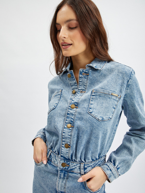 Orsay Svetlomodré dámske džínsové šaty ORSAY