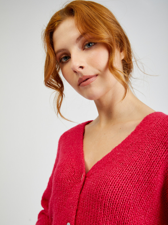 Orsay Tmavoružový dámsky voľný sveter ORSAY