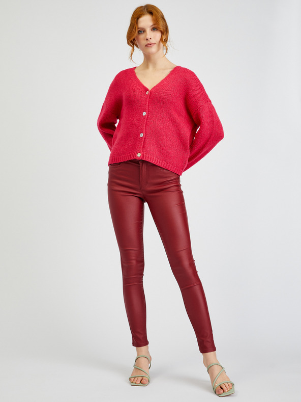 Orsay Tmavoružový dámsky voľný sveter ORSAY