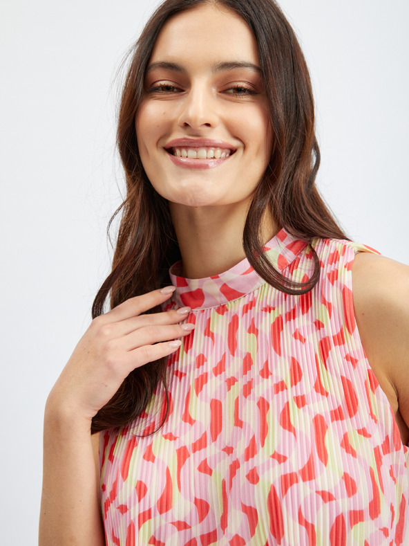 Orsay Ružová dámska vzorovaná blúzka ORSAY