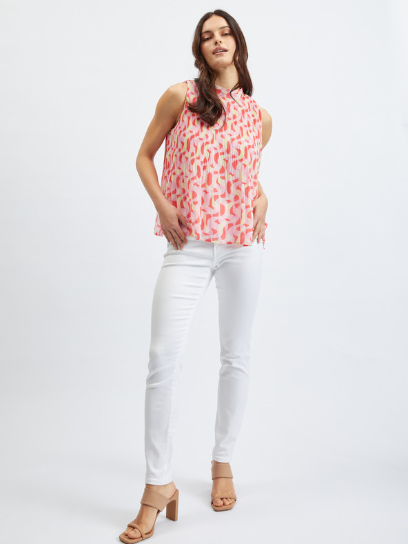 Orsay Ružová dámska vzorovaná blúzka ORSAY