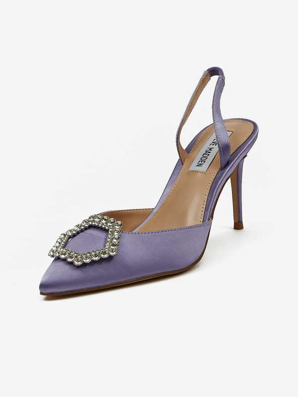 Steve Madden Fialové dámske saténové lodičky Steve Madden