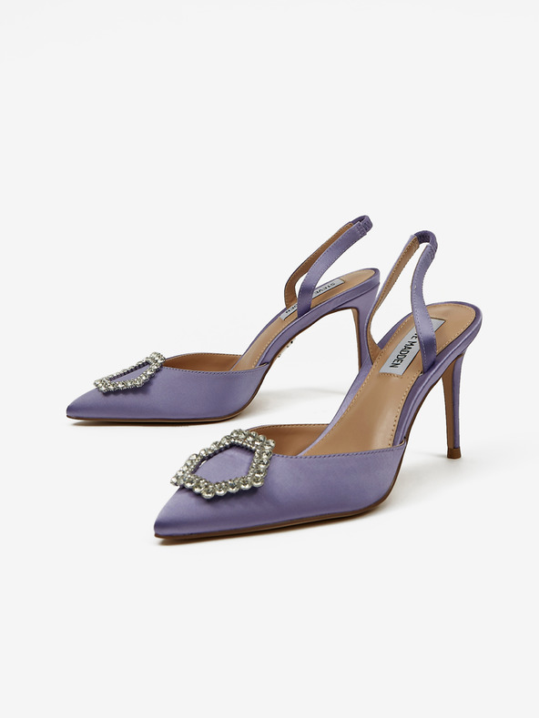 Steve Madden Fialové dámske saténové lodičky Steve Madden