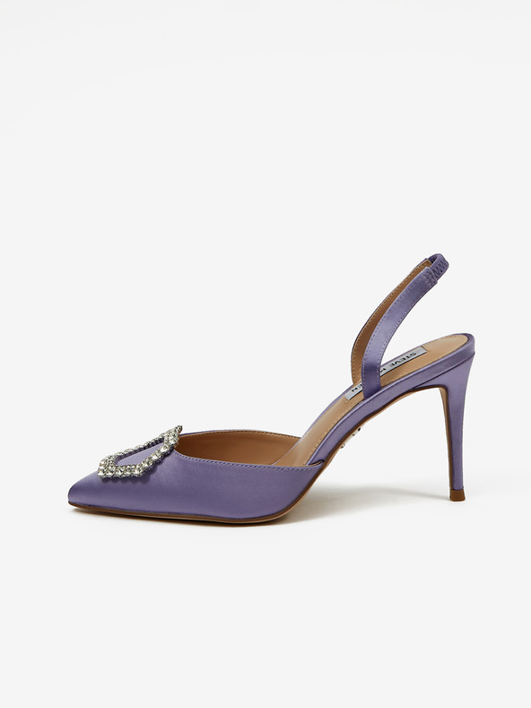 Steve Madden Fialové dámske saténové lodičky Steve Madden