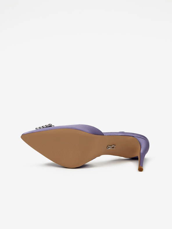 Steve Madden Fialové dámske saténové lodičky Steve Madden