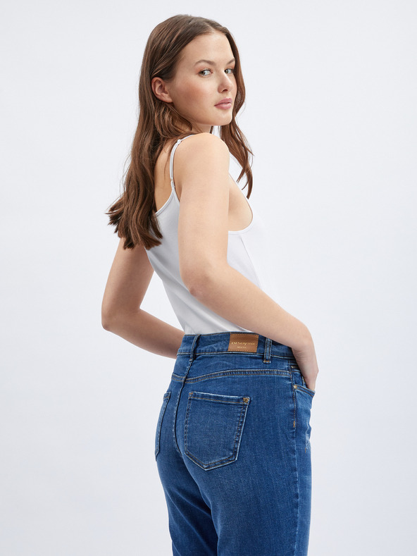 Orsay Tmavomodré dámske džínsy pre priateľov ORSAY