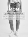 Pieces Tmavoružové dámske džínsy Mom Fit Pieces Kesia