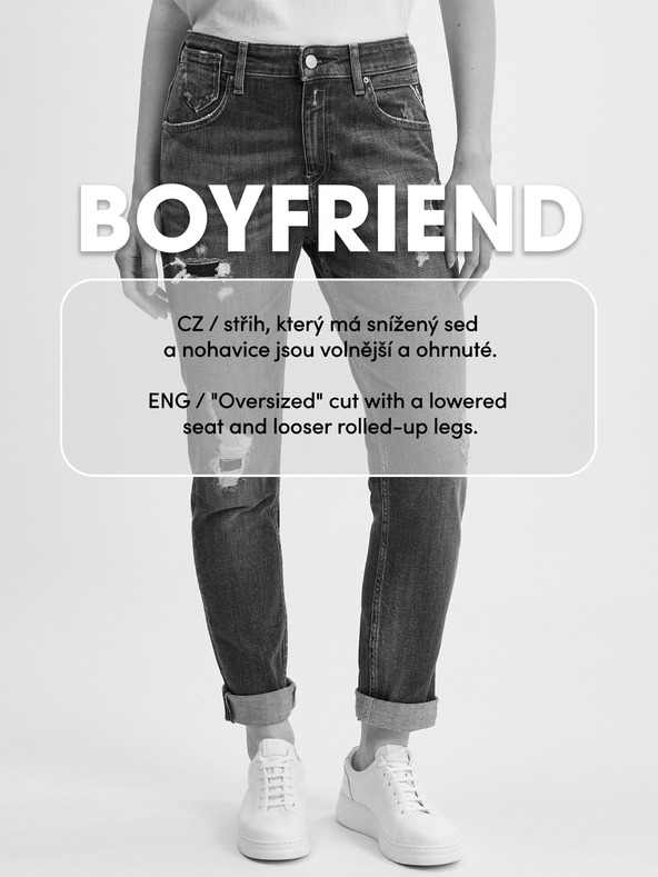 Orsay Tmavomodré dámske skrátené džínsy typu boyfriend ORSAY