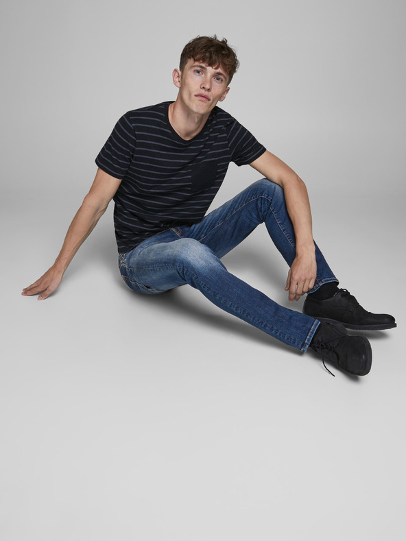 Jack & Jones Modré slim fit džínsy Jack & Jones Glenn